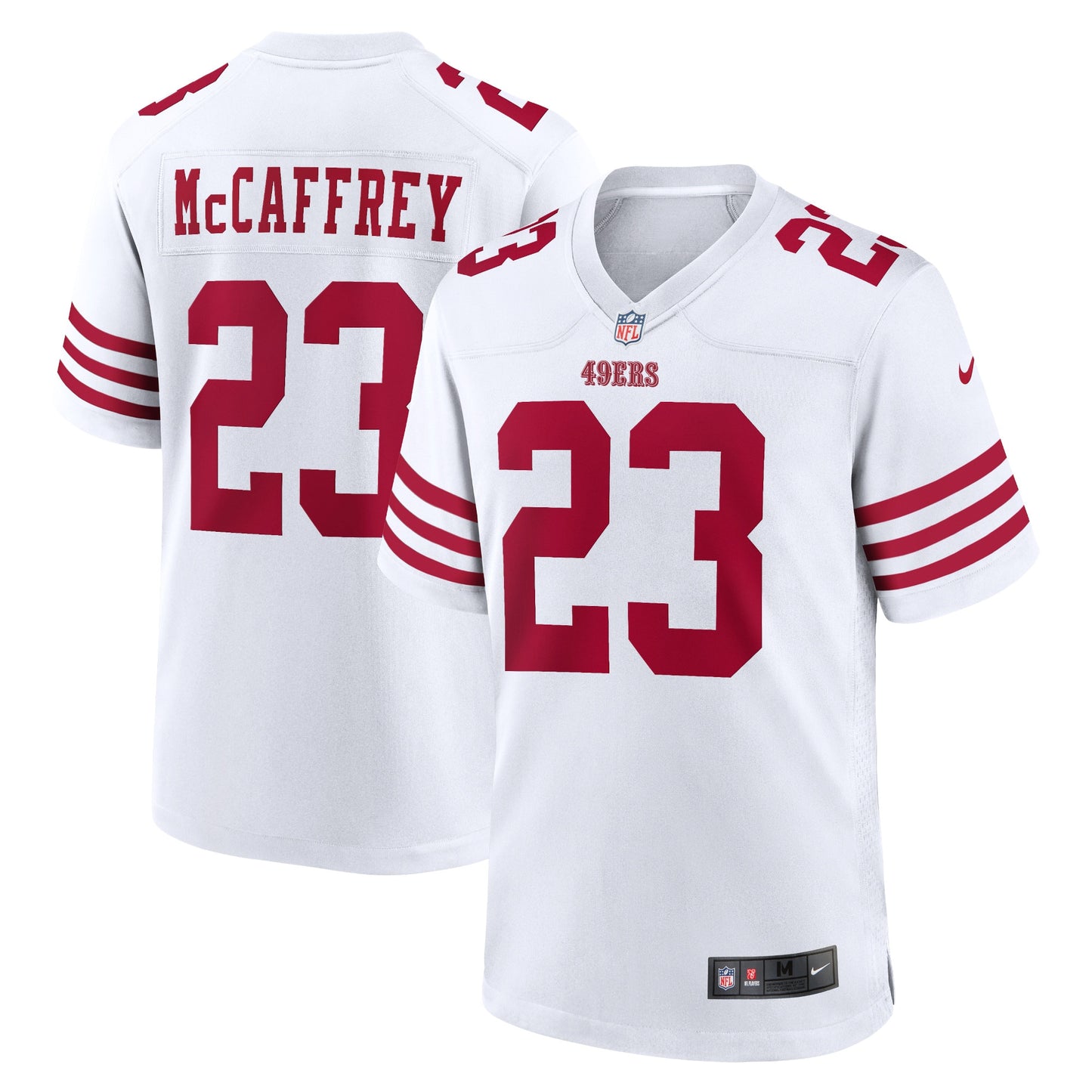 Christian McCaffrey San Francisco 49ers Nike Game Player Jersey - White