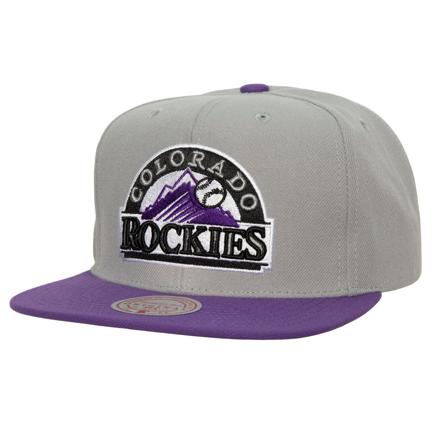 Colorado Rockies Mitchell & Ness Cooperstown Collection Away Snapback Hat - Gray