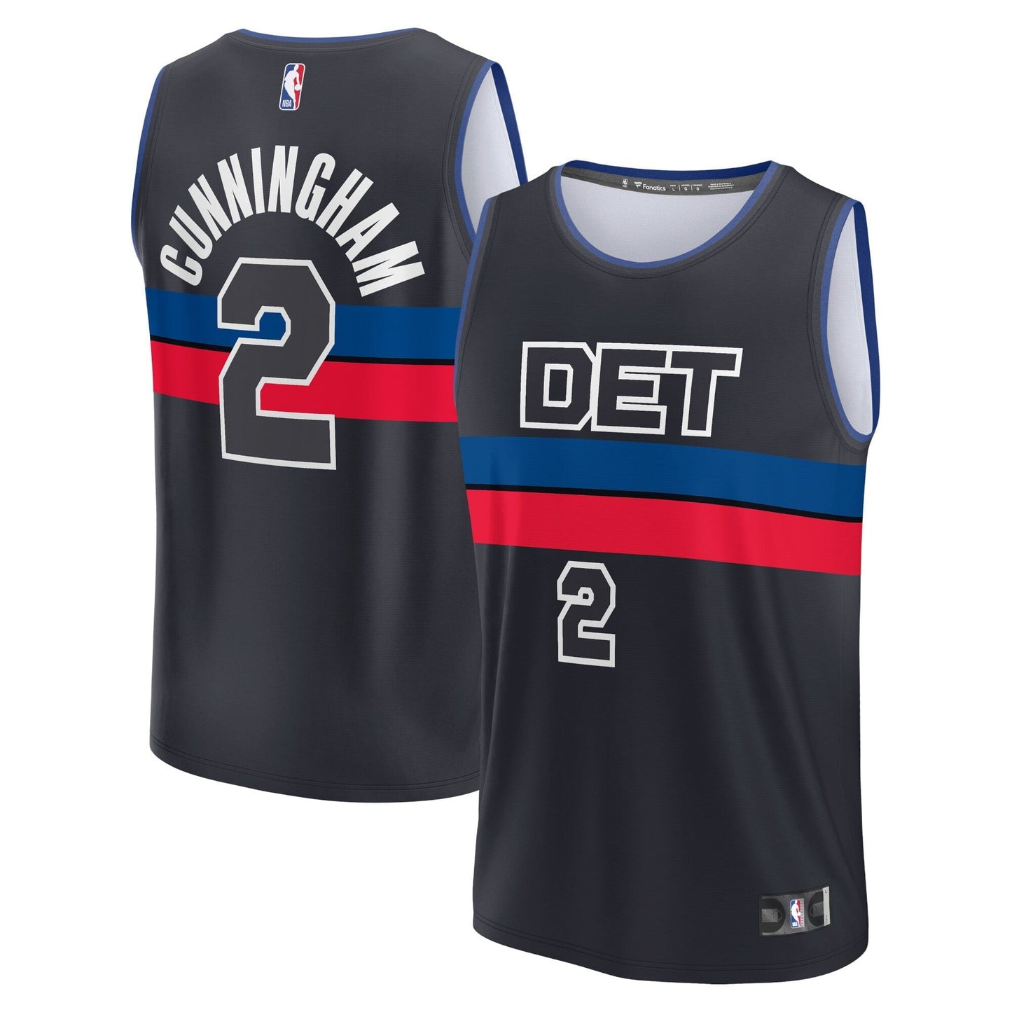 Men's Fanatics Branded Cade Cunningham Black Detroit Pistons Fast Break Replica Player Jersey - Statement Edition