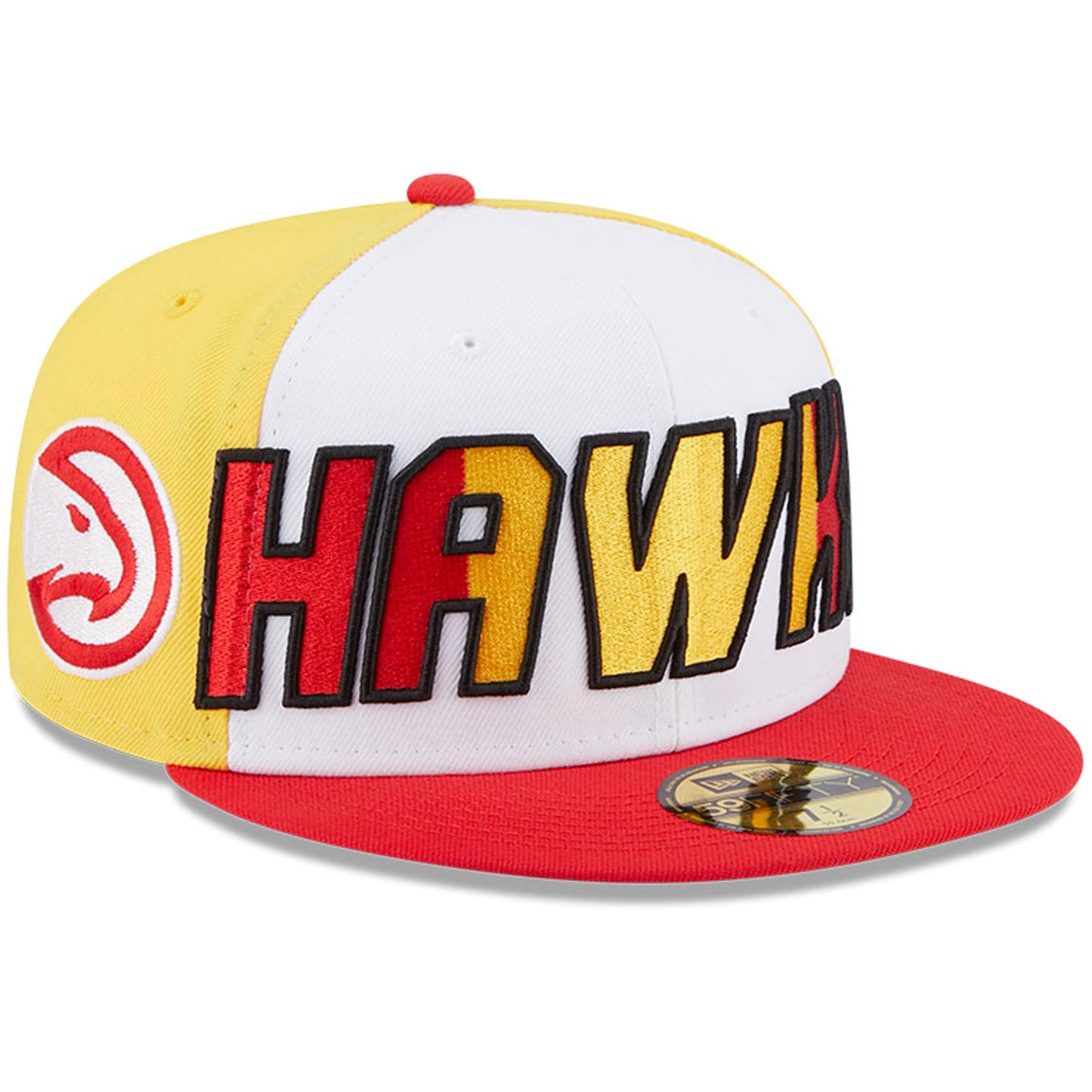 Atlanta Hawks New Era Back Half 9FIFTY Fitted Hat - White/Red