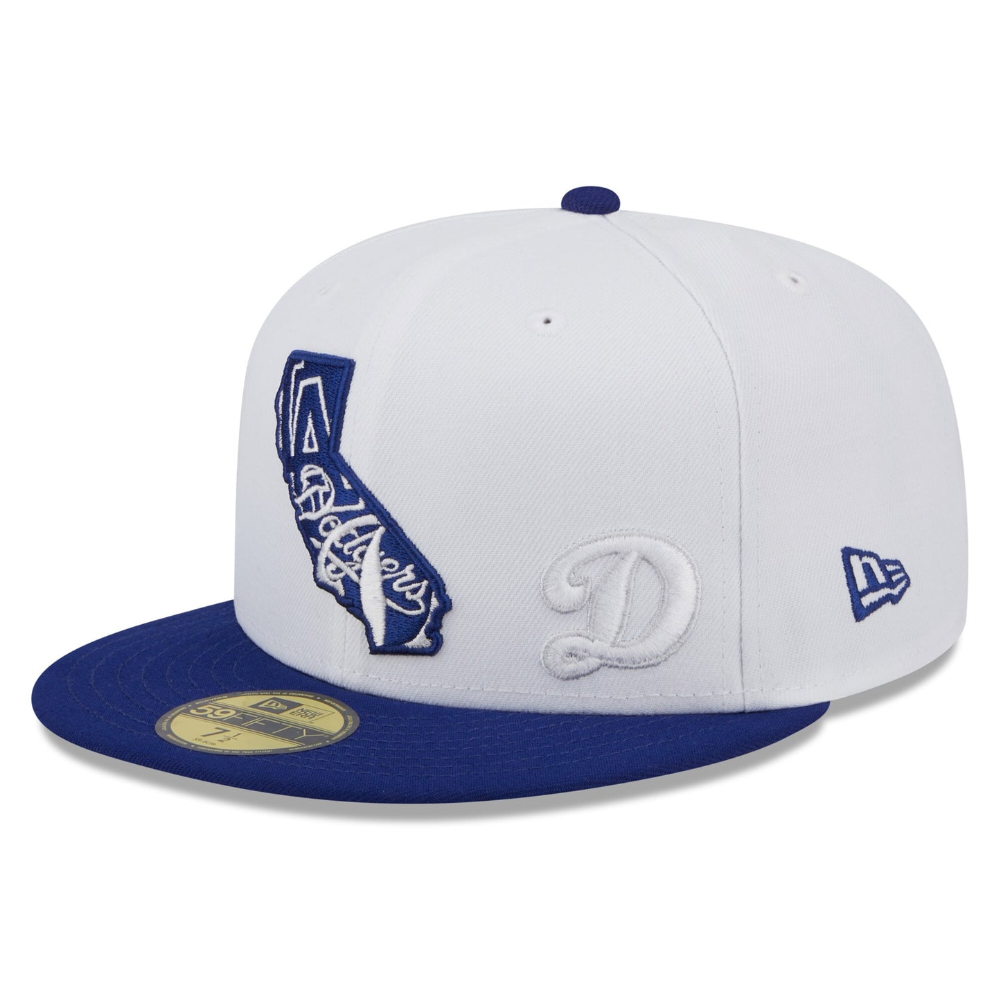 Los Angeles Dodgers New Era State 59FIFTY Fitted Hat - White/Royal