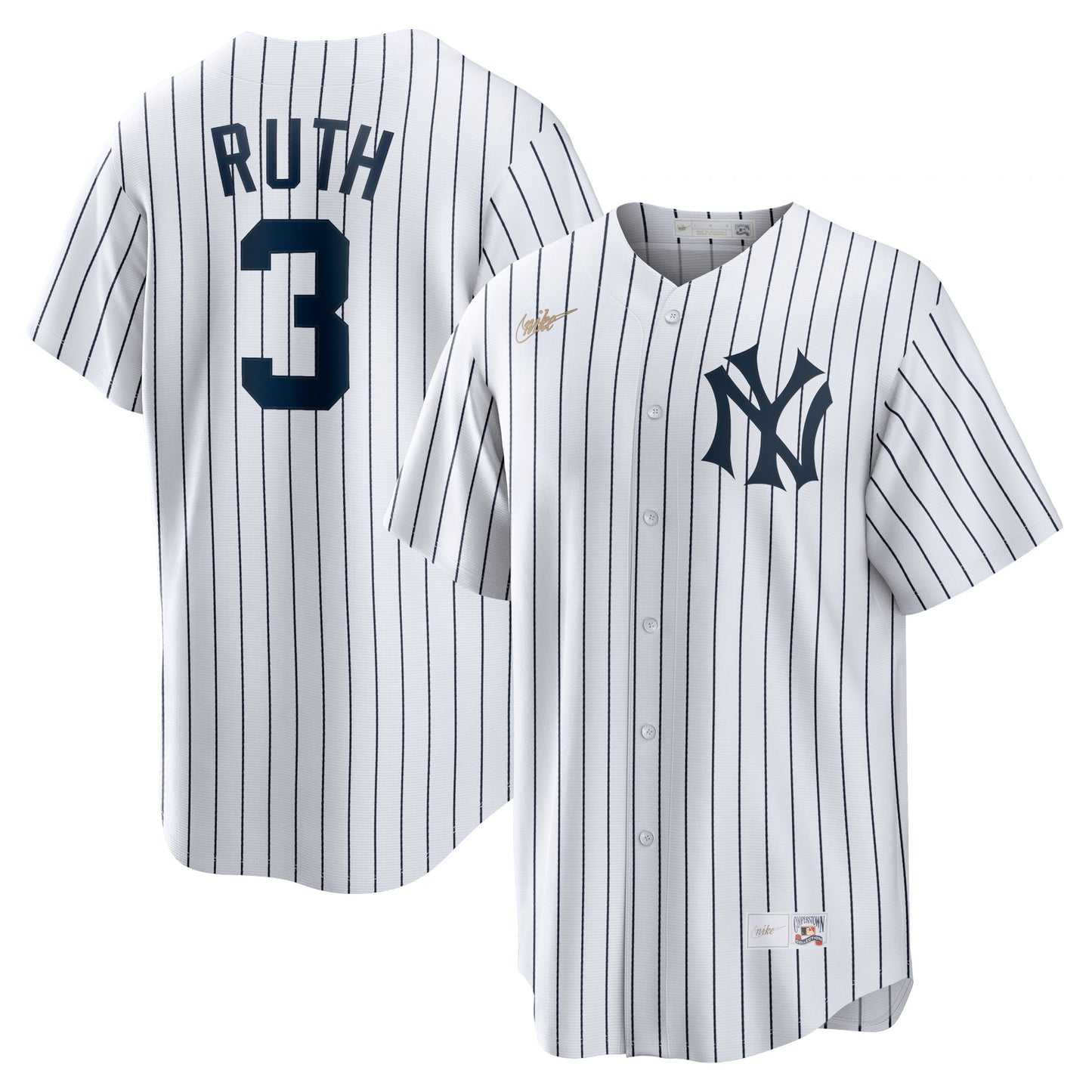 Babe Ruth New York Yankees Nike Home Cooperstown Collection Player Jersey - White