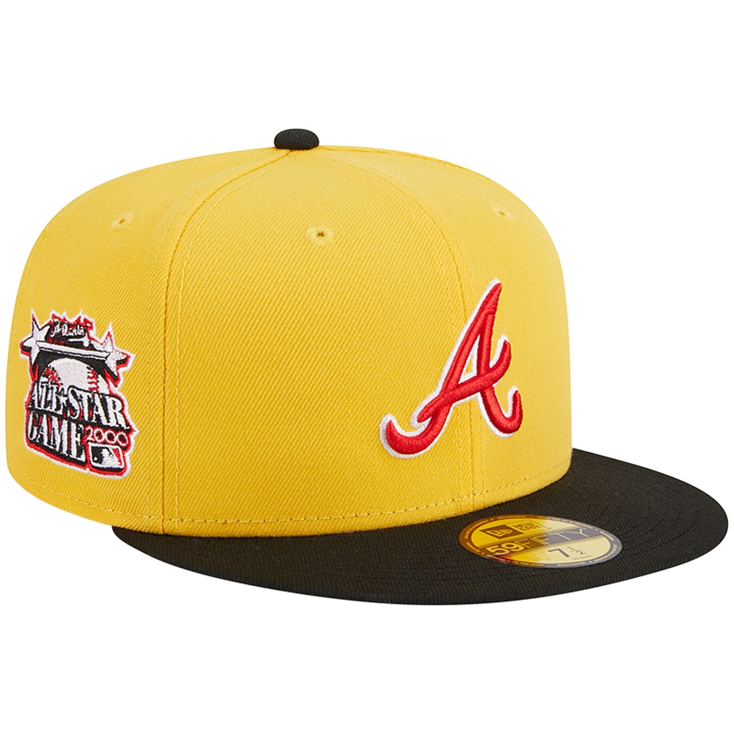 Atlanta Braves New Era Grilled 59FIFTY Fitted Hat - Yellow/Black