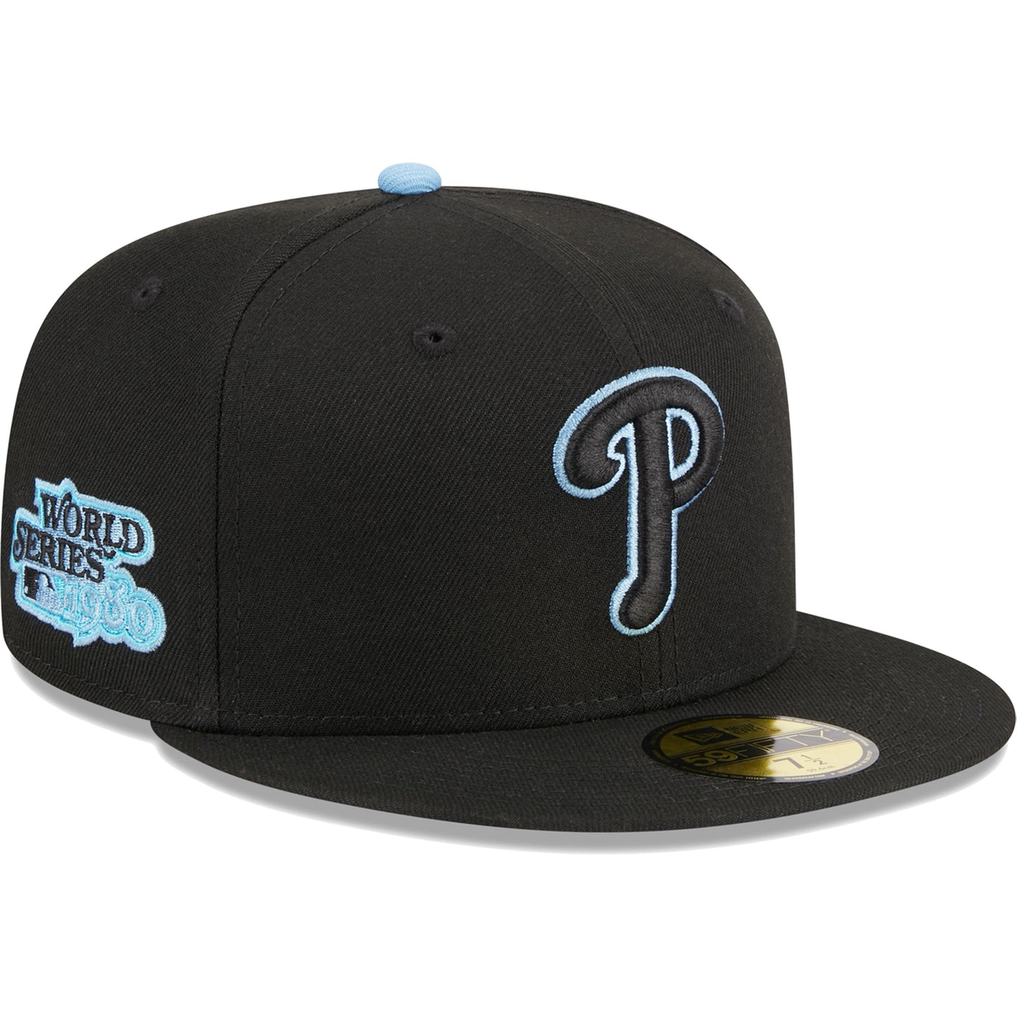 Philadelphia Phillies New Era Pastel Undervisor 59FIFTY Fitted Hat - Black