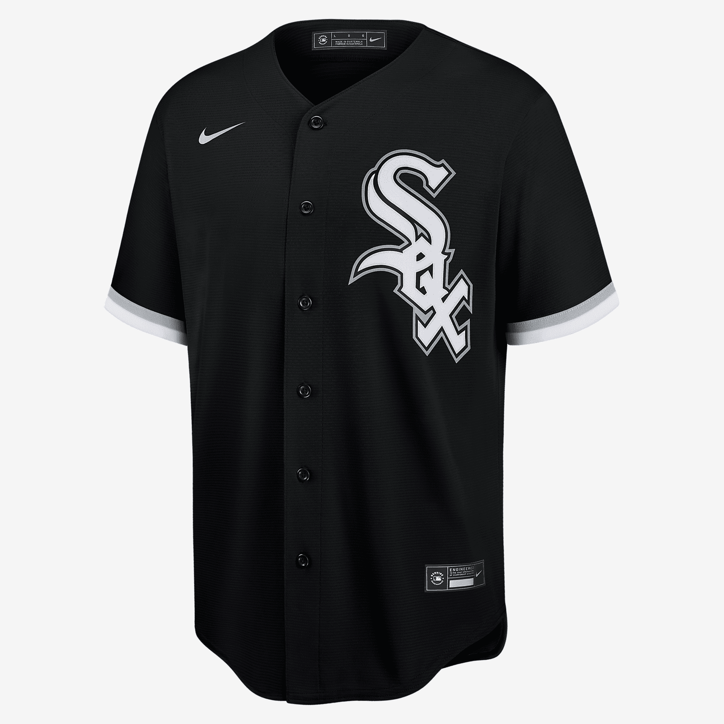 MLB Chicago White Sox (Eloy Jimnez) Men's Replica Baseball Jersey - Black/White