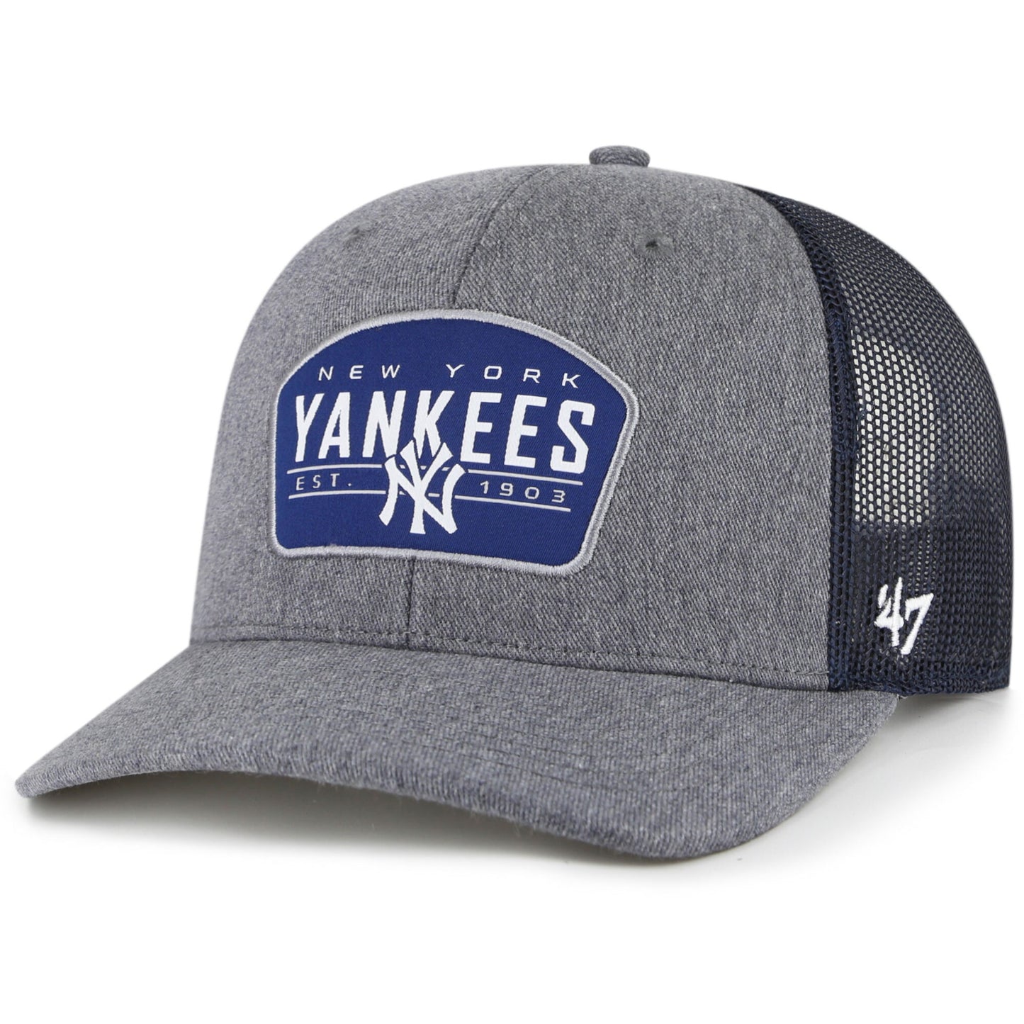New York Yankees '47 Slate Trucker Snapback Hat - Charcoal/Navy
