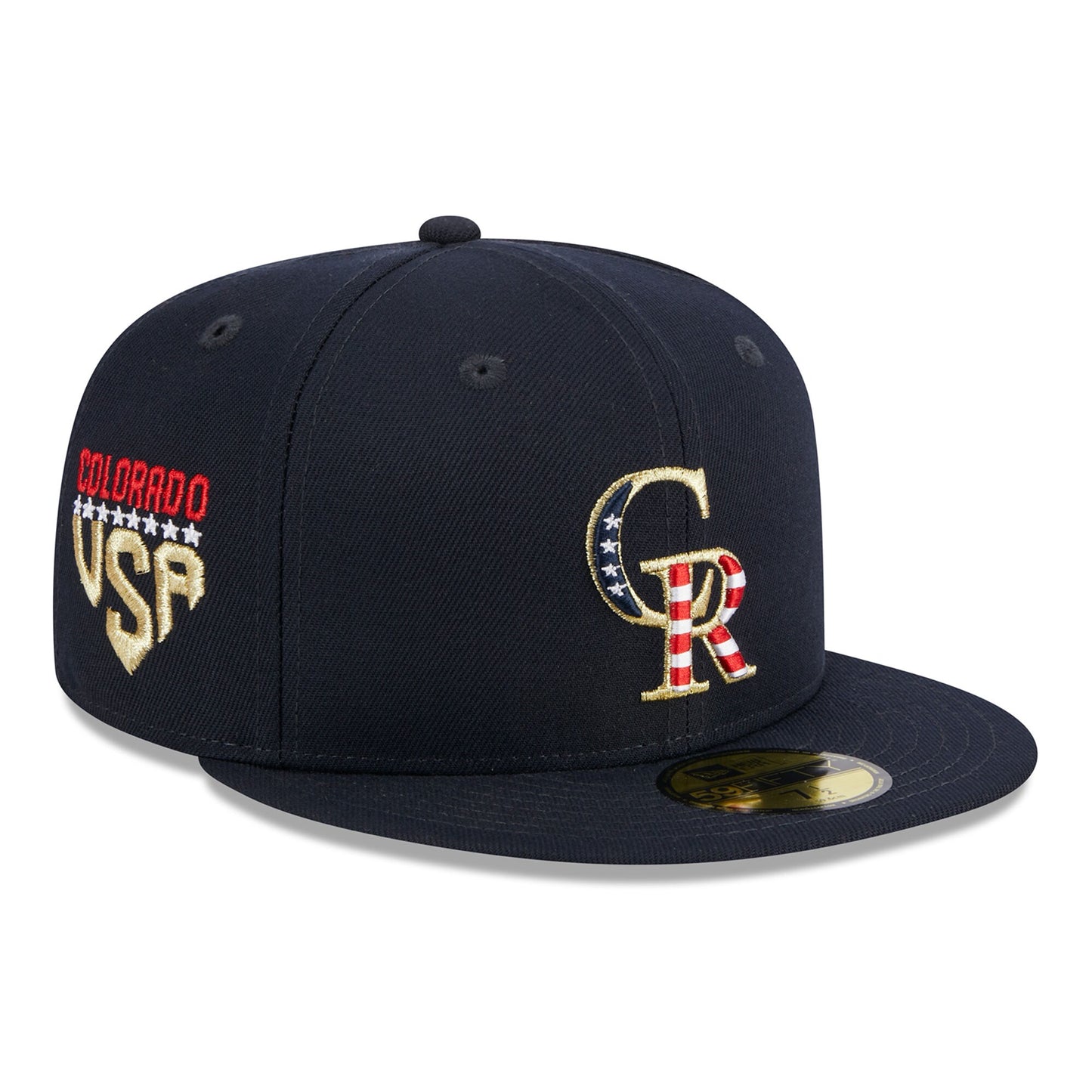 Colorado Rockies New Era 2023 Fourth of July 59FIFTY Fitted Hat - Navy