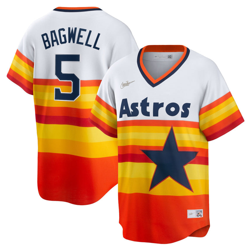 Men's Houston Astros Jeff Bagwell White Home Cooperstown Collection Player Jersey