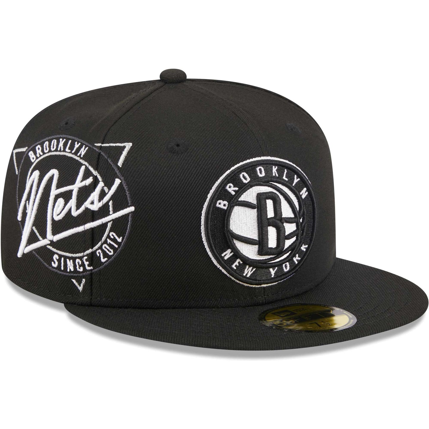 Brooklyn Nets New Era Neon Emblem 59FIFTY Fitted Hat - Black
