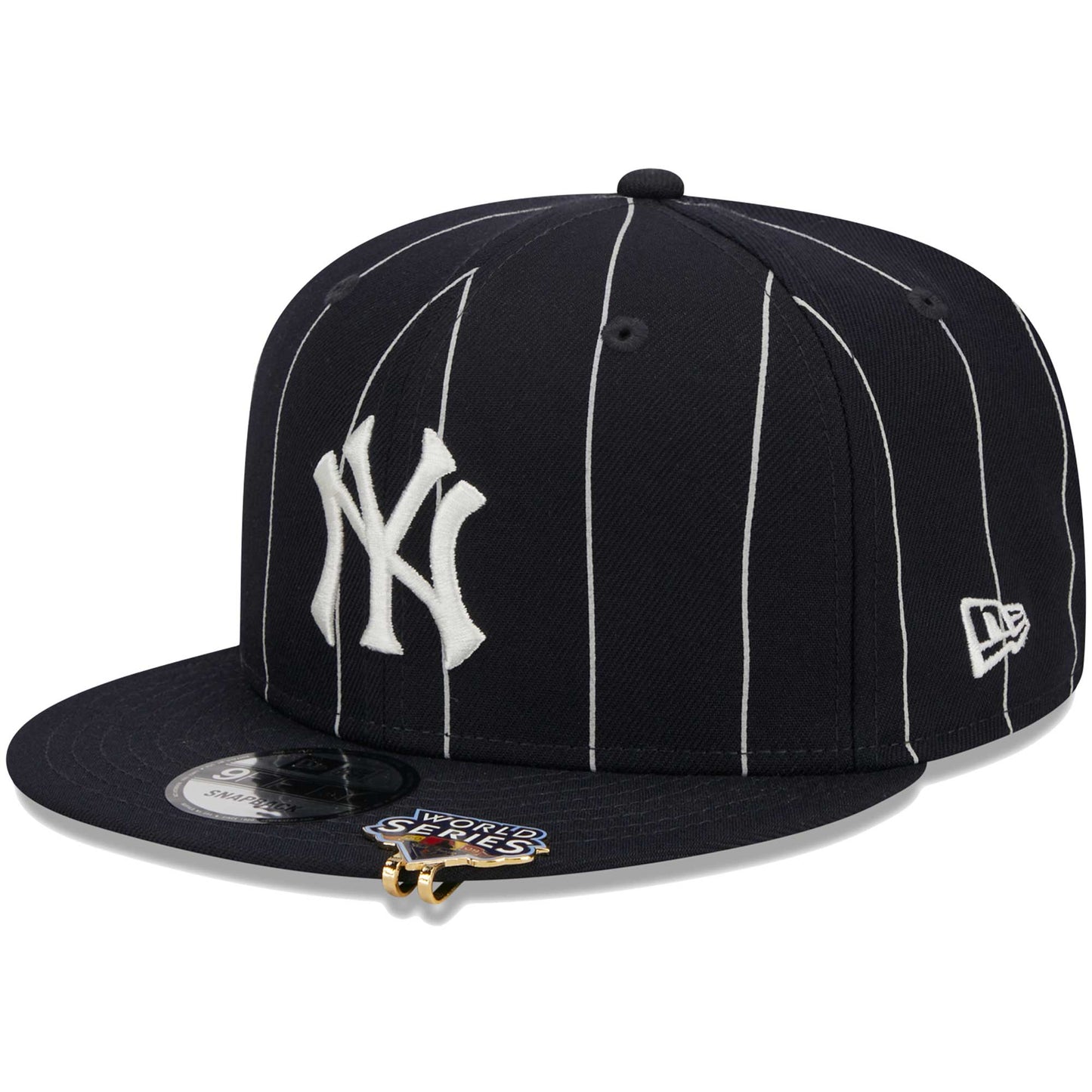 New York Yankees New Era 2009 World Series Clip Pinstripe 9FIFTY Snapback Hat - Navy