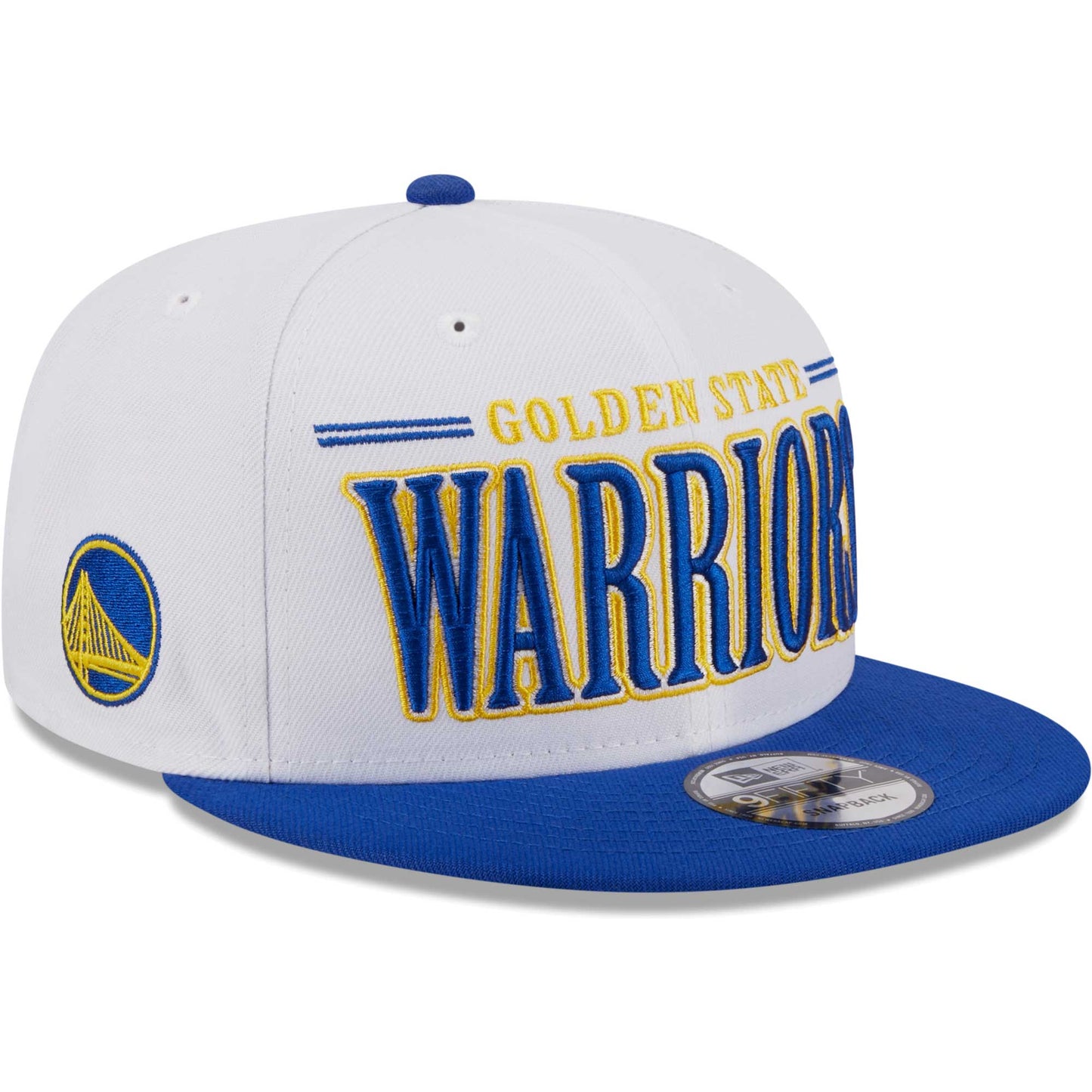 Golden State Warriors New Era Team Stack 9FIFTY Snapback Hat - White