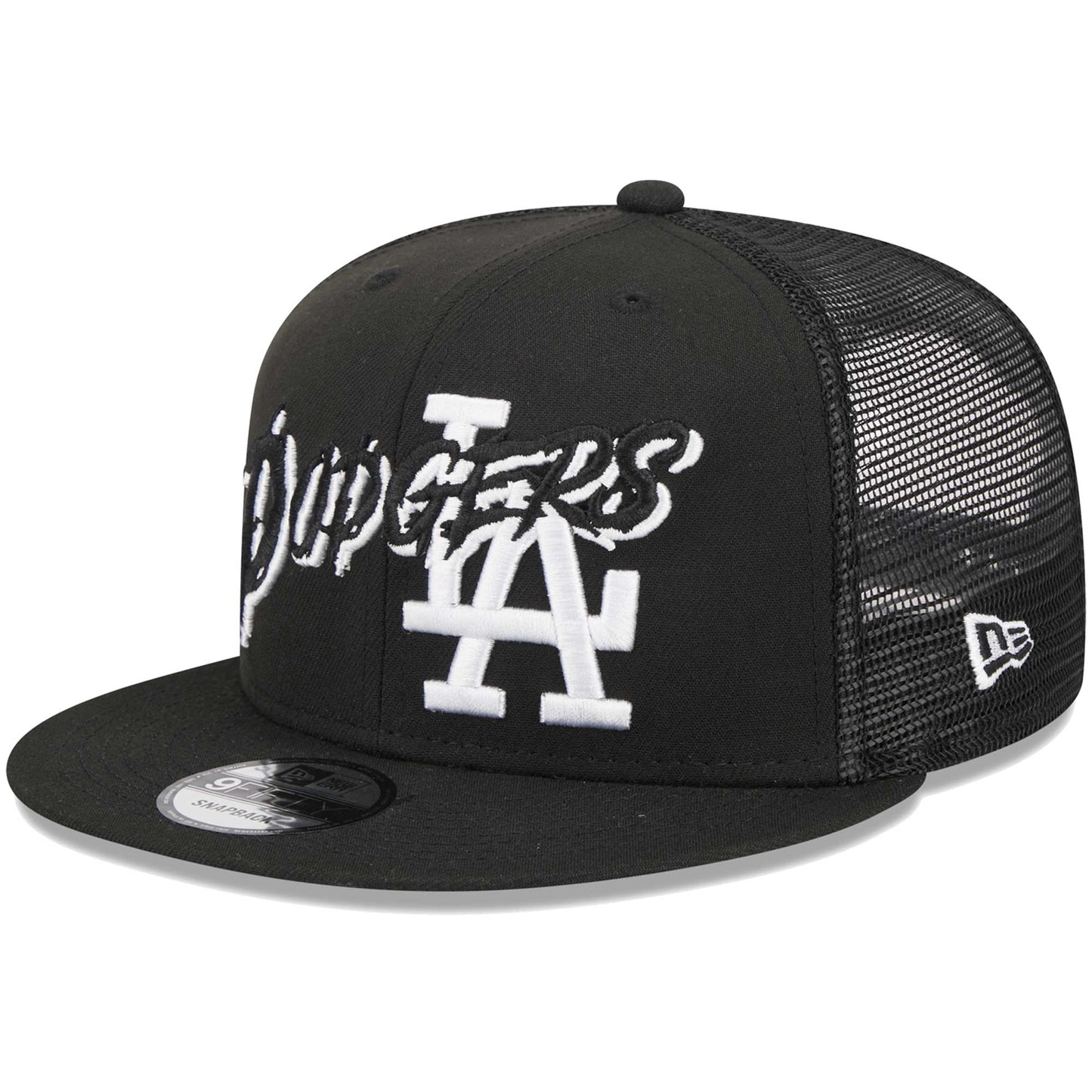 Los Angeles Dodgers New Era Street Trucker 9FIFTY Snapback Hat - Black
