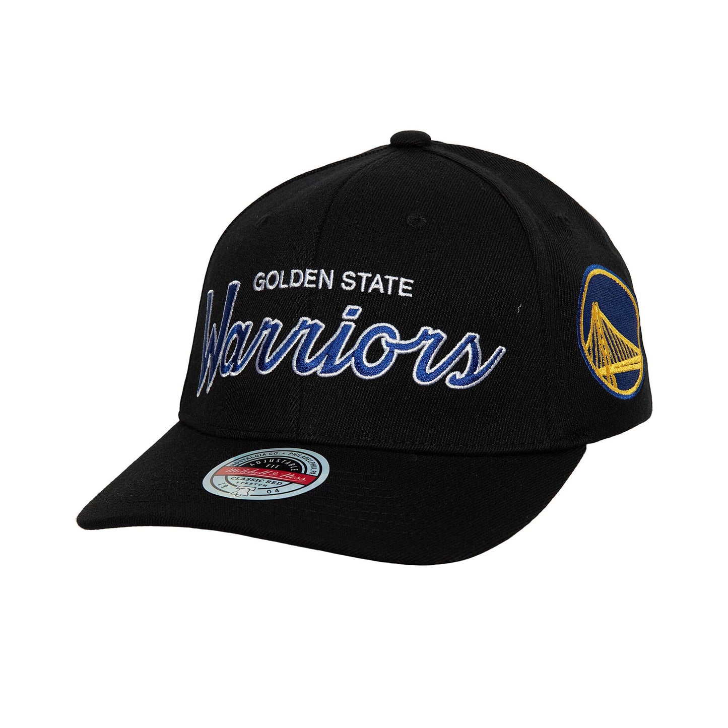 Golden State Warriors Mitchell & Ness MVP Team Script 2.0 Stretch-Snapback Hat - Black