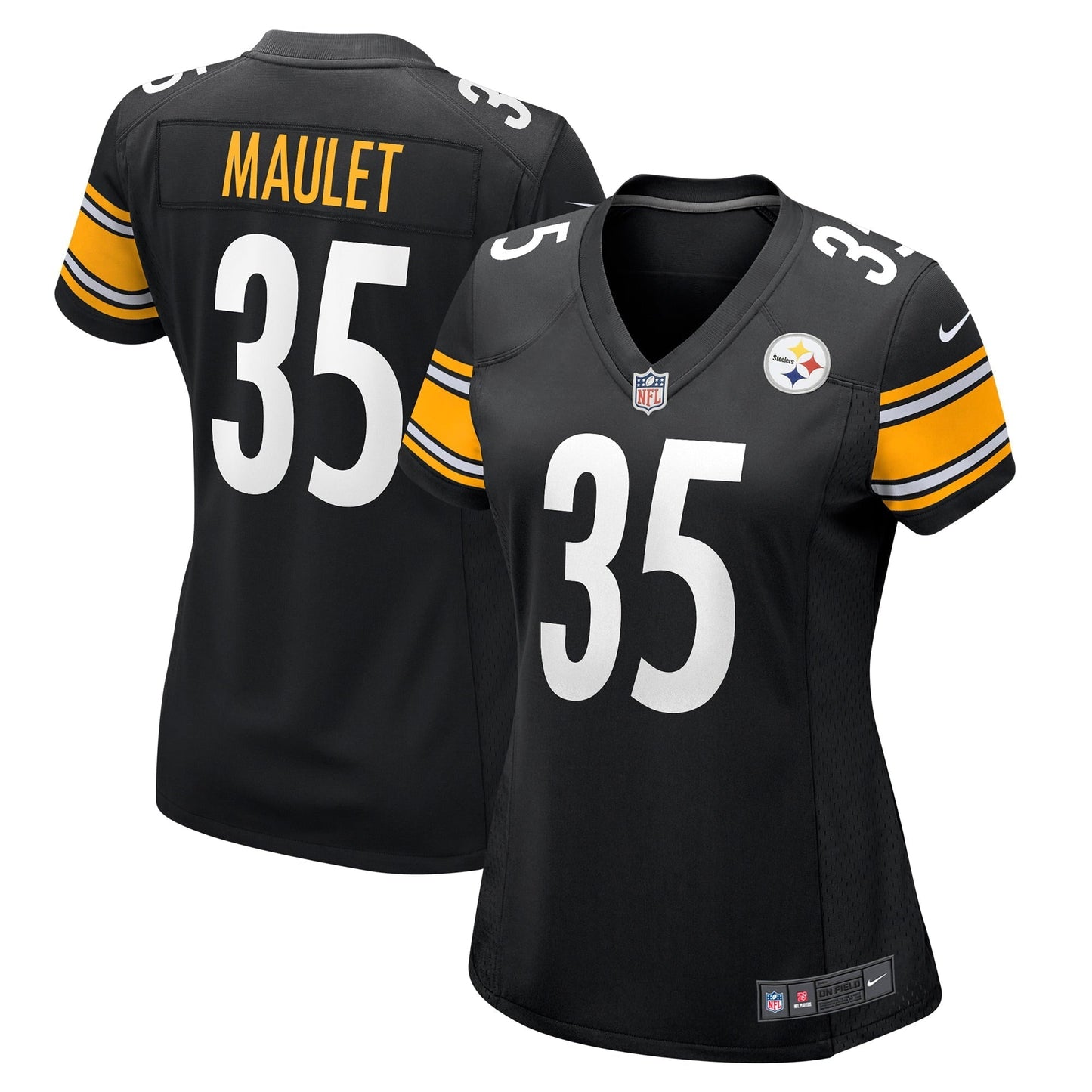 Women's Nike Arthur Maulet Black Pittsburgh Steelers Game Jersey