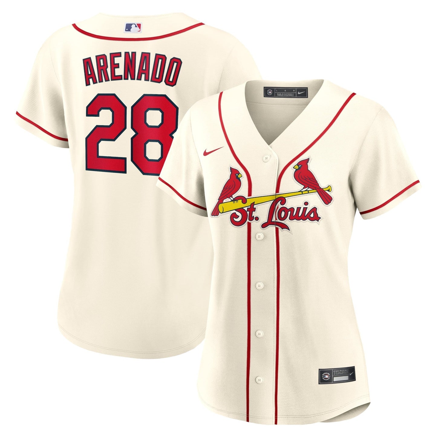 Women's Nike Nolan Arenado Cream St. Louis Cardinals Alternate Replica Player Jersey