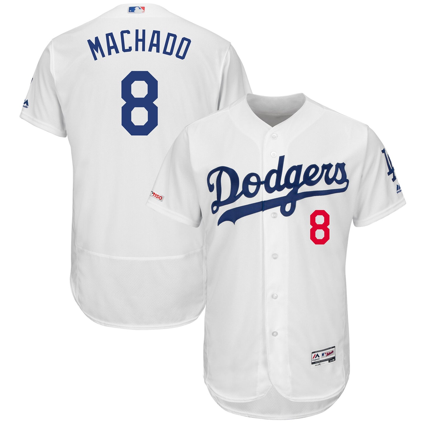 Manny Machado Los Angeles Dodgers Majestic Home Authentic Collection Flex Base Player Jersey - White