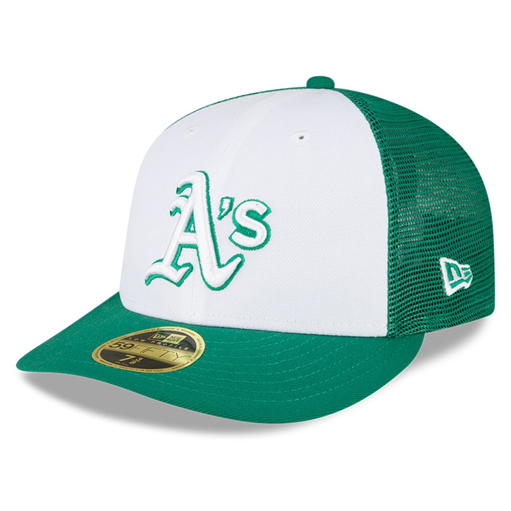 Oakland Athletics New Era 2023 On-Field Batting Practice Low Profile 59FIFTY Fitted Hat - White/Green