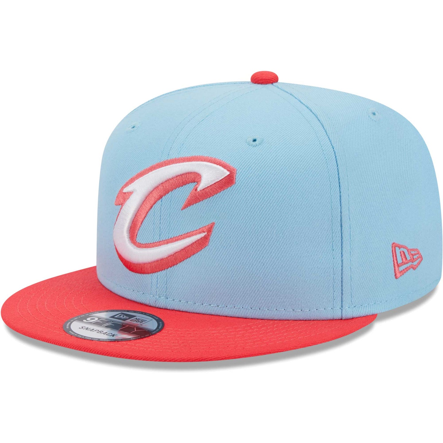Cleveland Cavaliers New Era 2-Tone Color Pack 9FIFTY Snapback Hat - Powder Blue/Red