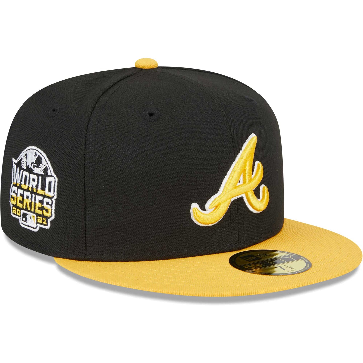 Atlanta Braves New Era 59FIFTY Fitted Hat - Black/Gold