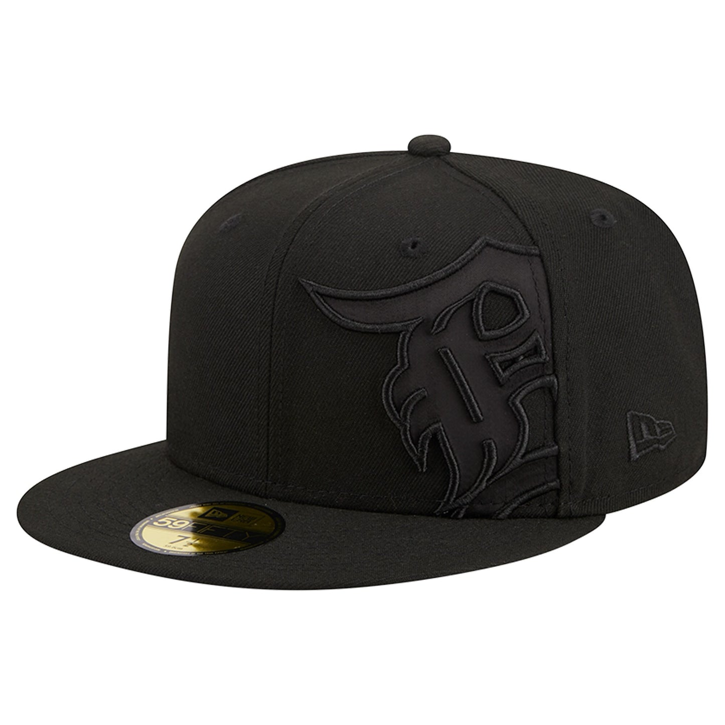 Detroit Tigers New Era Satin Peek 59FIFTY Fitted Hat - Black