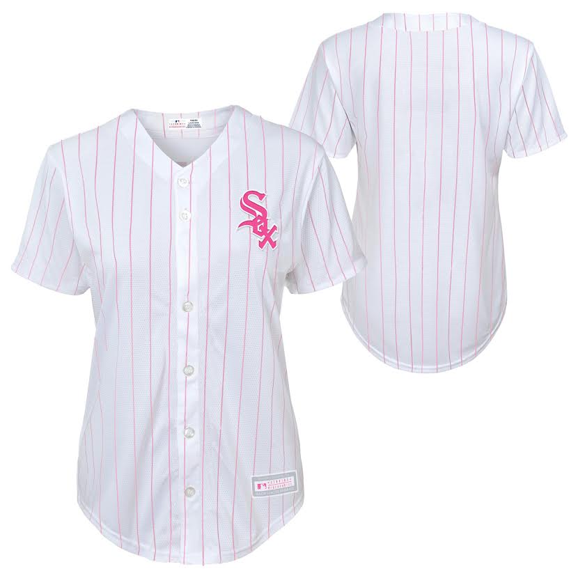 Girls Youth Chicago White Sox Replica Pink Home Fashion Jersey