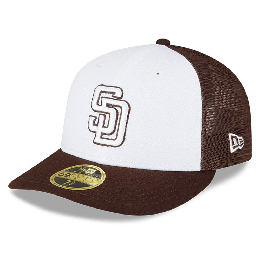 San Diego Padres New Era 2023 On-Field Batting Practice Low Profile 59FIFTY Fitted Hat - White/Brown