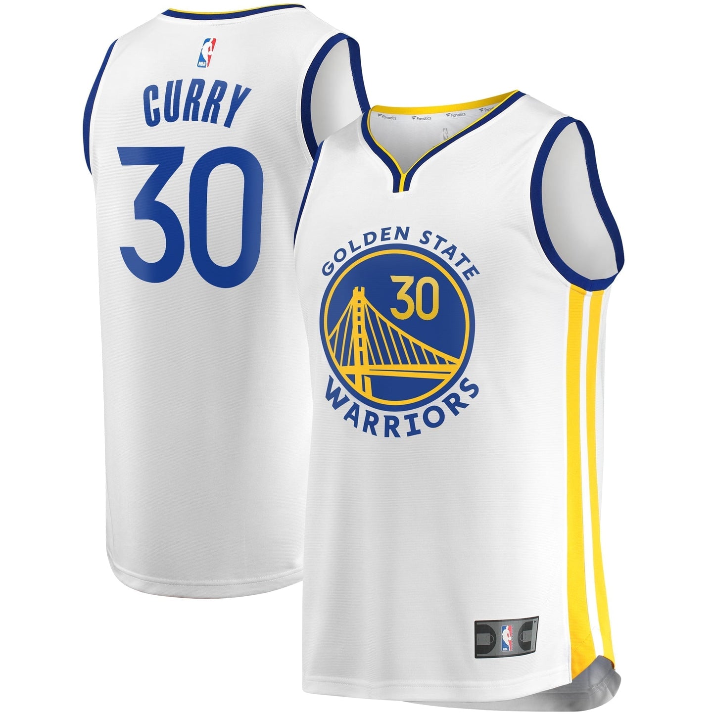 Men's Fanatics Branded Stephen Curry White Golden State Warriors Fast Break Replica Player Jersey - Association Edition