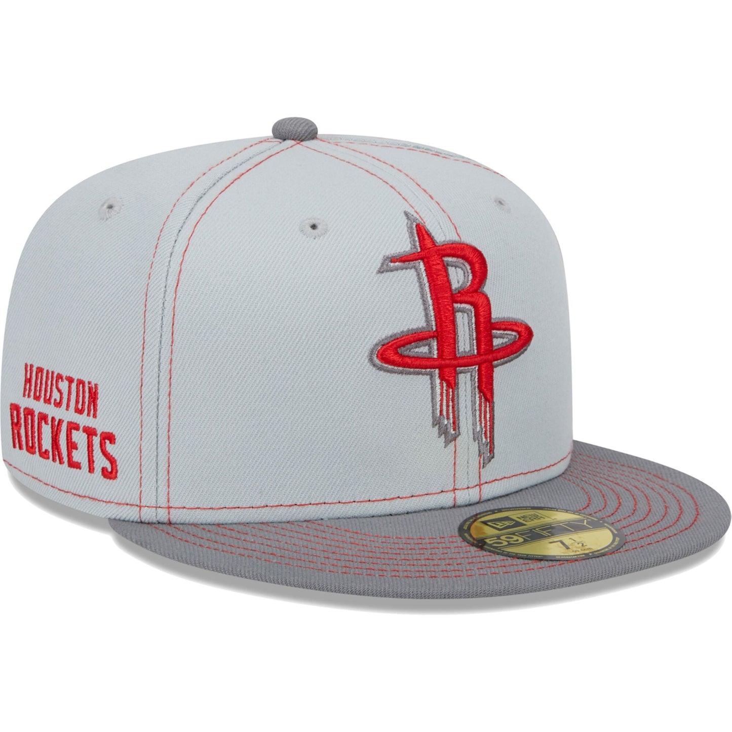 Houston Rockets New Era Color Pop 59FIFTY Fitted Hat - Gray