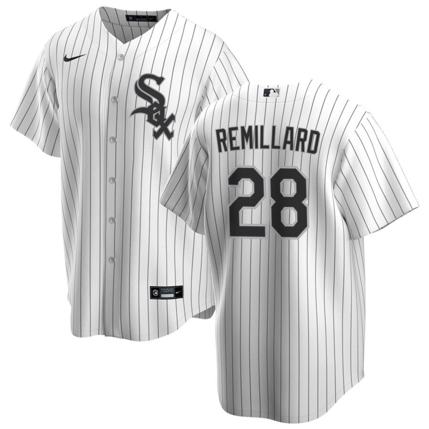 Men's Zach Remillard Chicago White Sox White Home Premium Replica Jersey