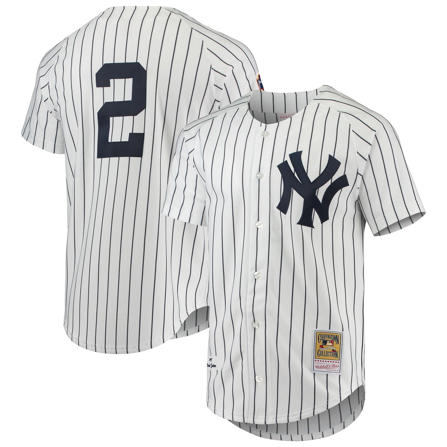 Derek Jeter New York Yankees Mitchell & Ness 1997 Cooperstown Collection Authentic Jersey - White