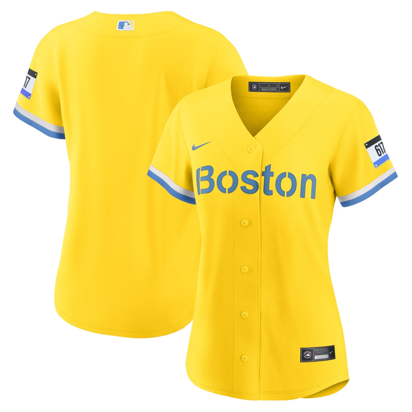 Boston Red Sox Nike Women's City Connect Replica Jersey - Gold/Light Blue