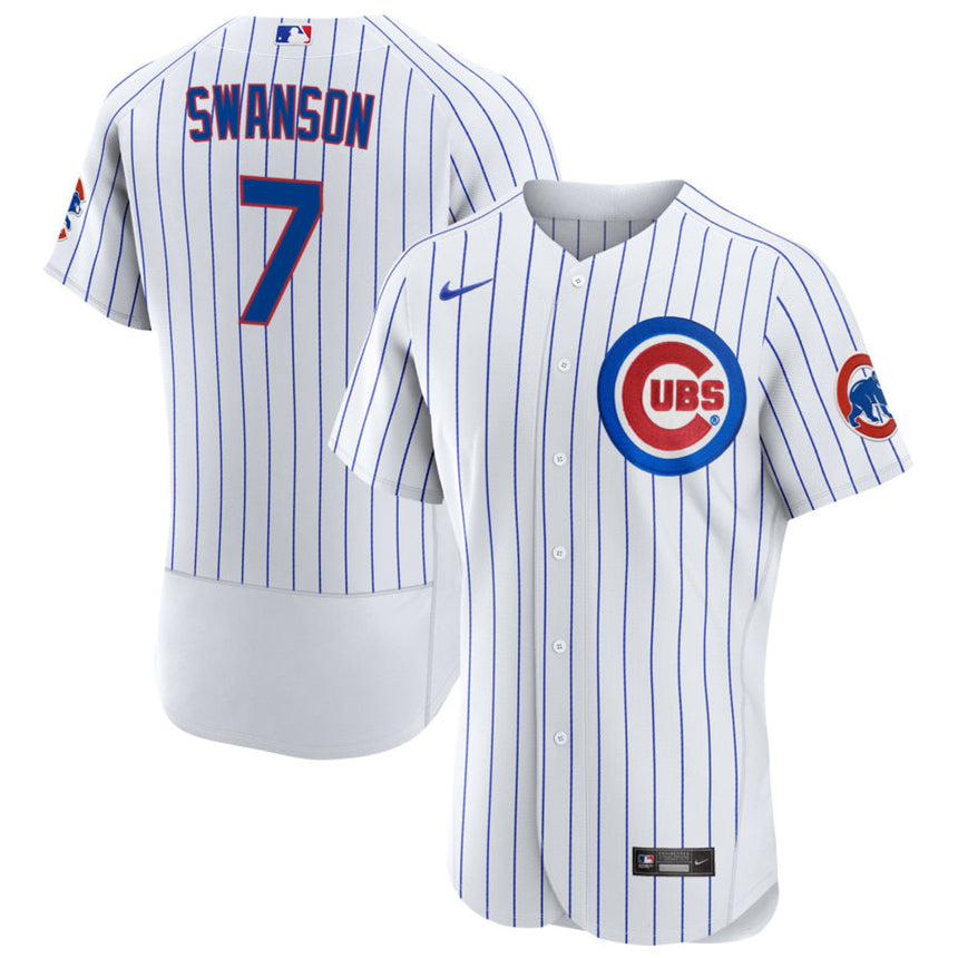 Men's Chicago Dansby Swanson Chicago Cubs Home White Authentic Player Jersey