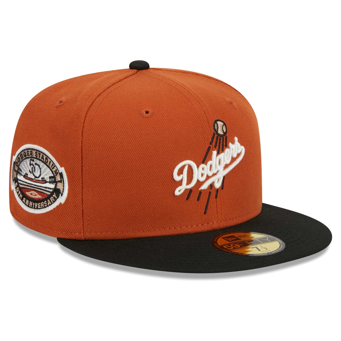 Los Angeles Dodgers New Era 59FIFTY Fitted Hat - Orange/Black