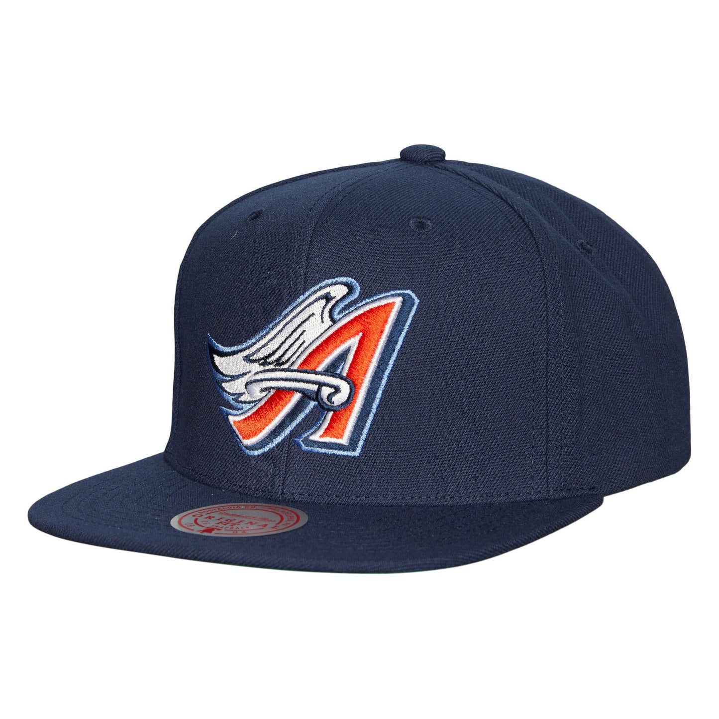 Los Angeles Angels Mitchell & Ness Cooperstown Collection Evergreen Snapback Hat - Navy