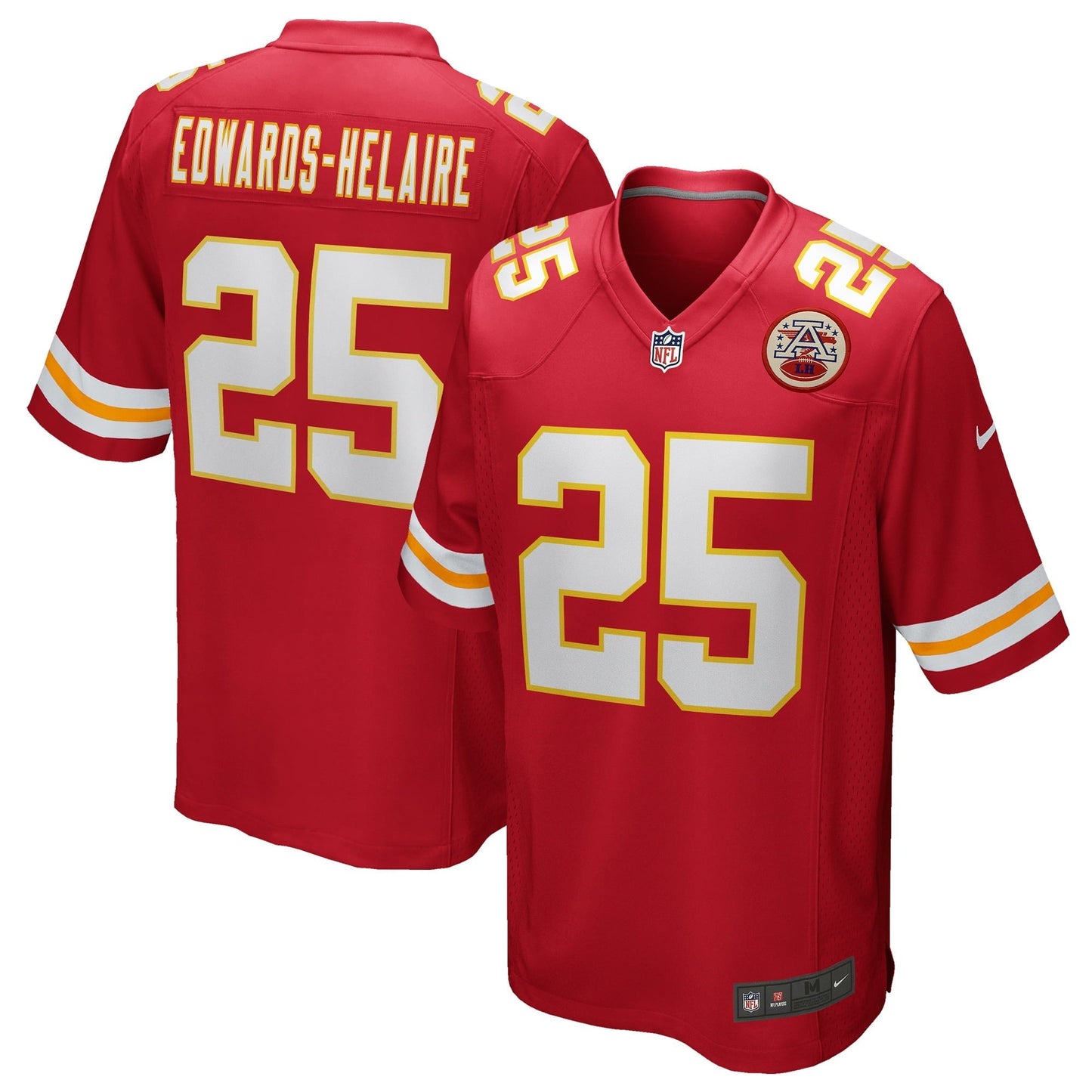 Men's Nike Clyde Edwards-Helaire Red Kansas City Chiefs Game Jersey
