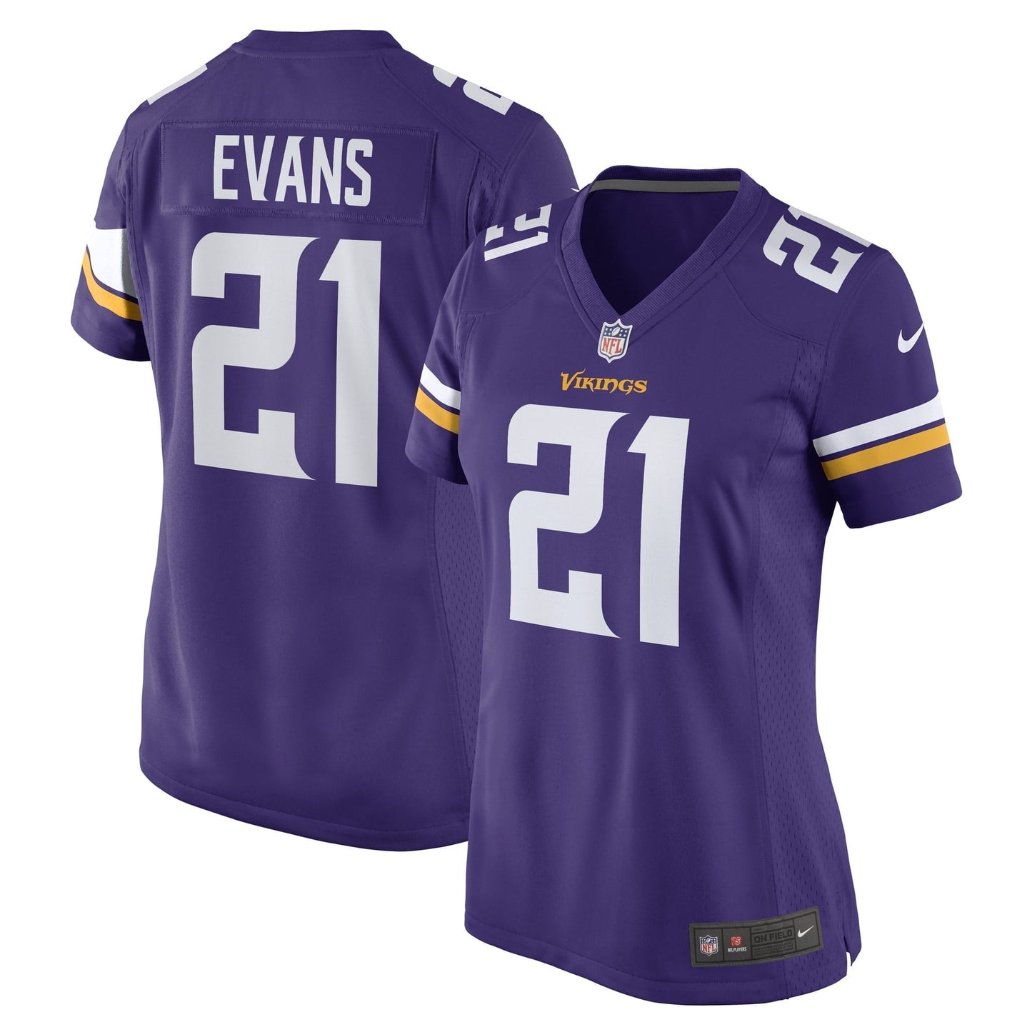 Women's Nike Akayleb Evans Purple Minnesota Vikings Game Player Jersey