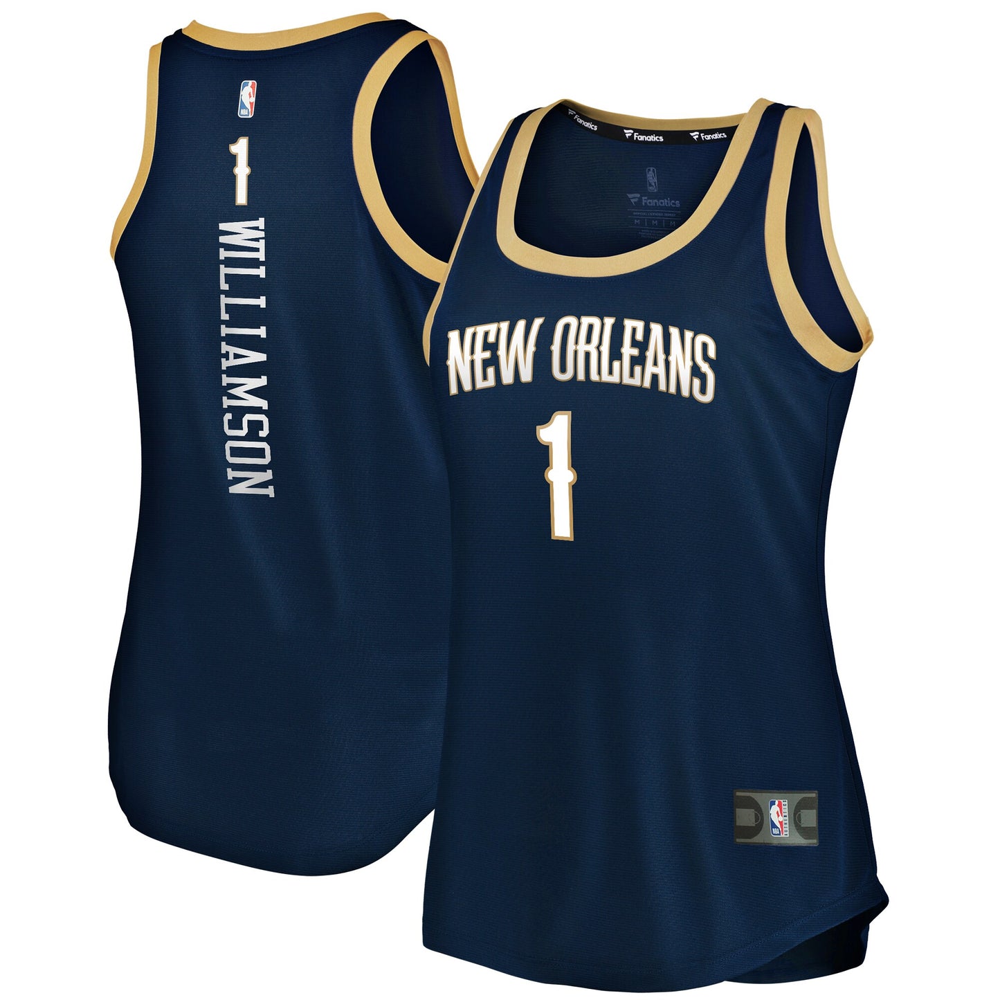 Zion Williamson New Orleans Pelicans Fanatics Branded Women's 2019/20 Fast Break Team Tank Jersey - Icon Edition - Navy