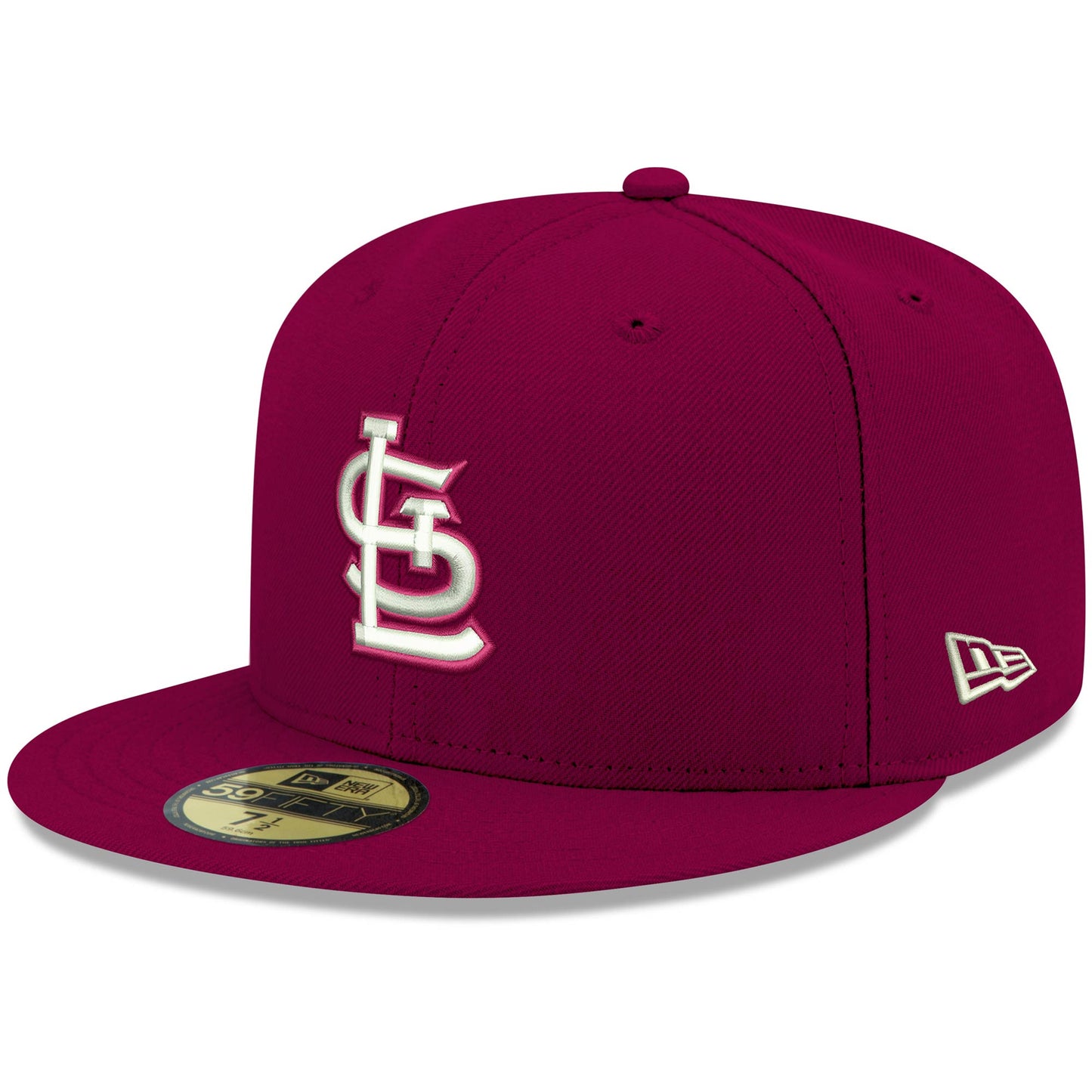 St. Louis Cardinals New Era White Logo 59FIFTY Fitted Hat - Cardinal