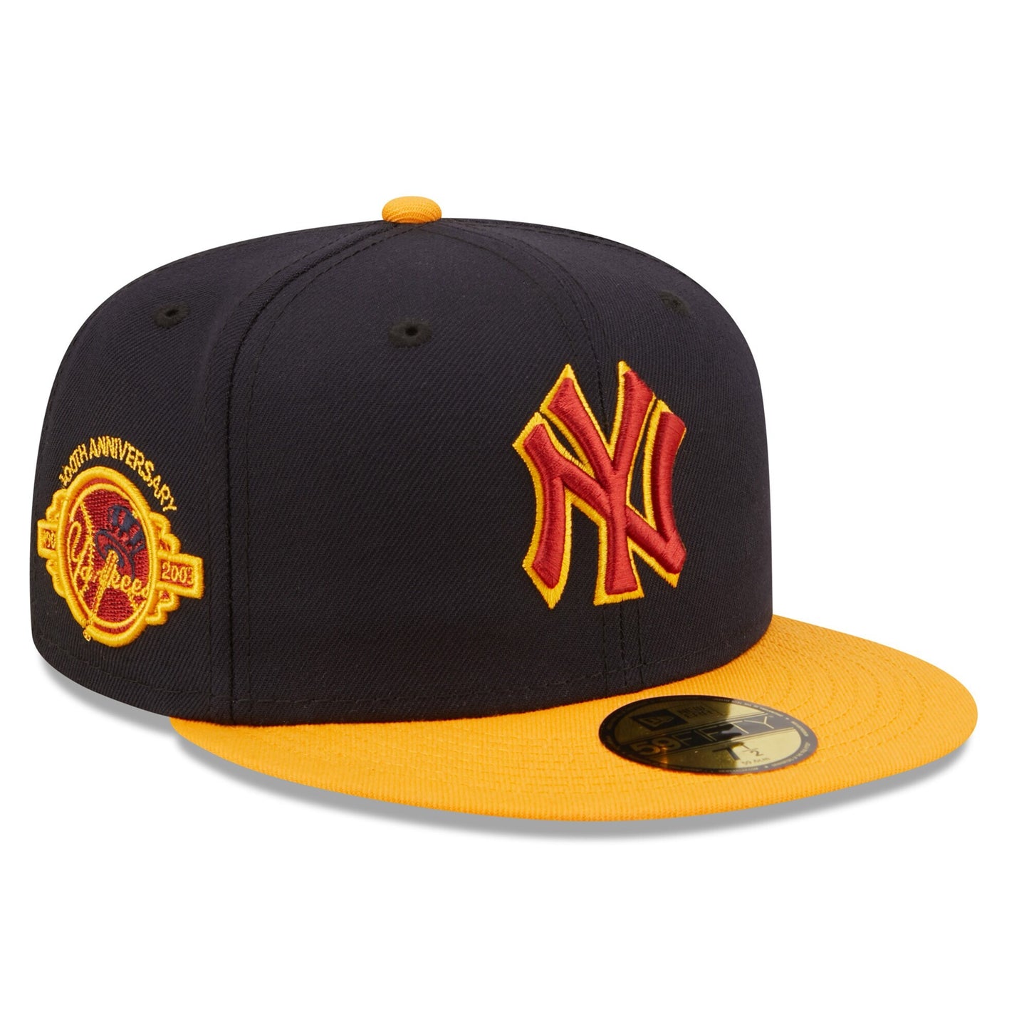 New York Yankees New Era Primary Logo 59FIFTY Fitted Hat - Navy/Gold