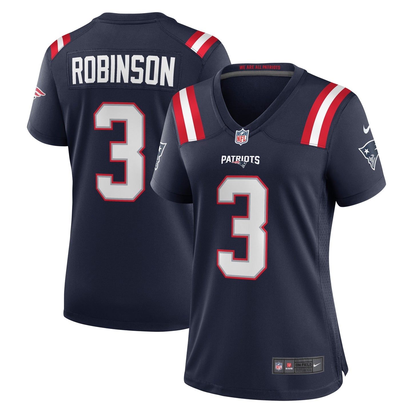 James Robinson New England Patriots Nike Women's Nike Women's All Player Jersey - Navy
