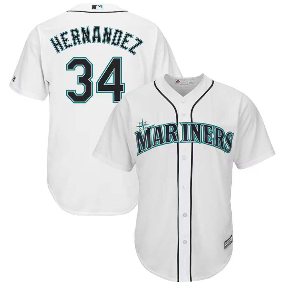 Men's Seattle Mariners Felix Hernandez Replica Home Jersey - White