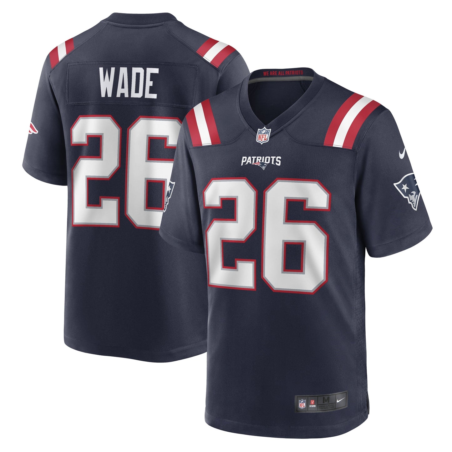 Men's Nike Shaun Wade Navy New England Patriots Game Jersey