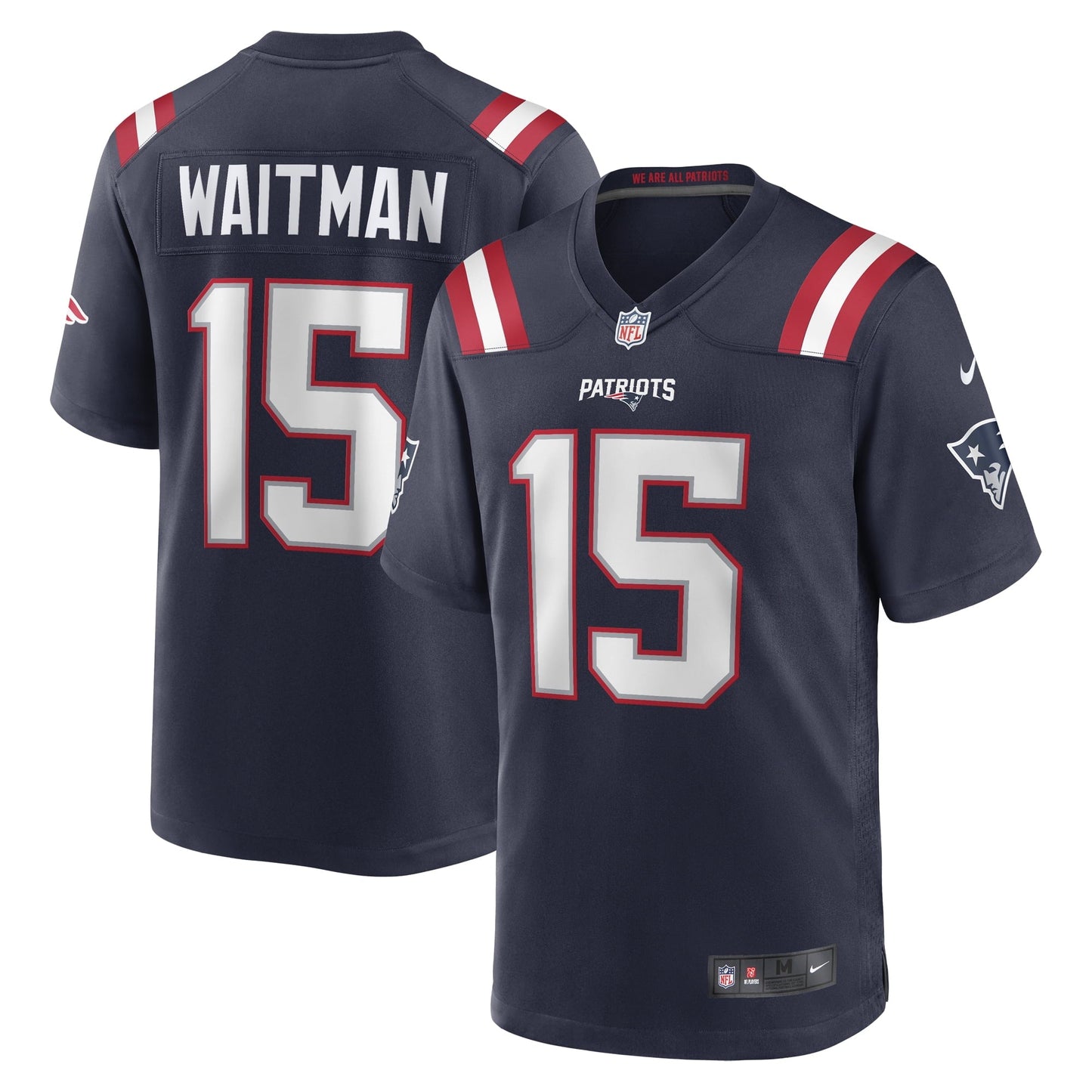 Men's Nike Corliss Waitman Navy New England Patriots Game Jersey