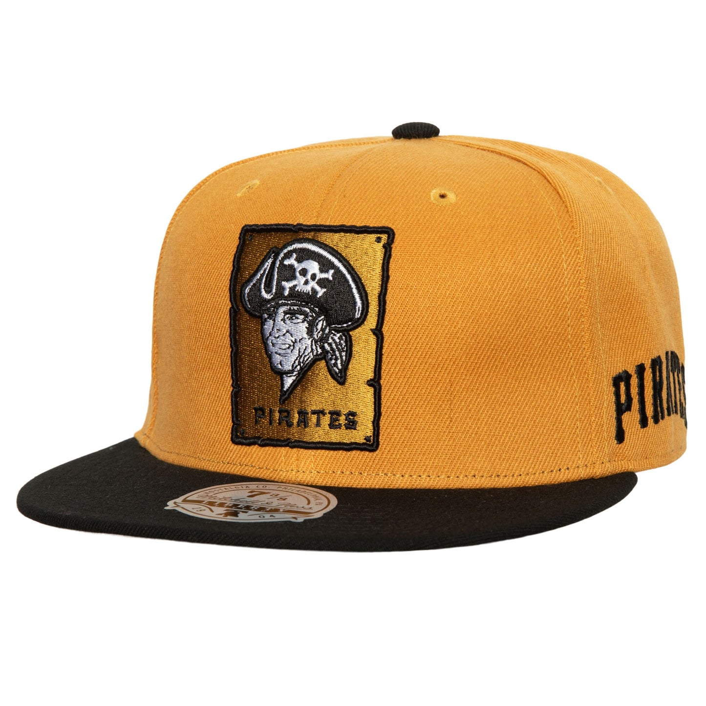Pittsburgh Pirates Mitchell & Ness Bases Loaded Fitted Hat - Gold/Black