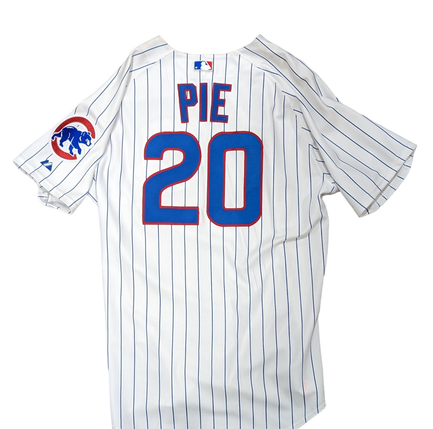 Mens Majestic Chicago Cubs Felix Pie Home White Authentic Jersey