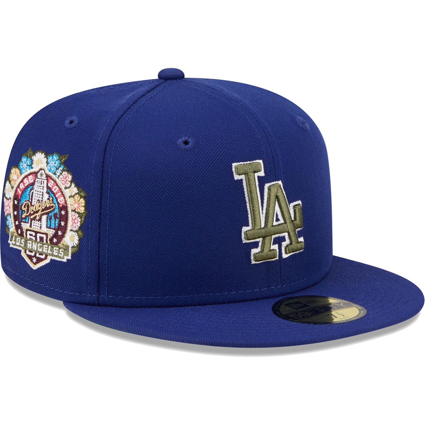 Los Angeles Dodgers New Era 60th Anniversary Spring Training Botanical 59FIFTY Fitted Hat - Royal