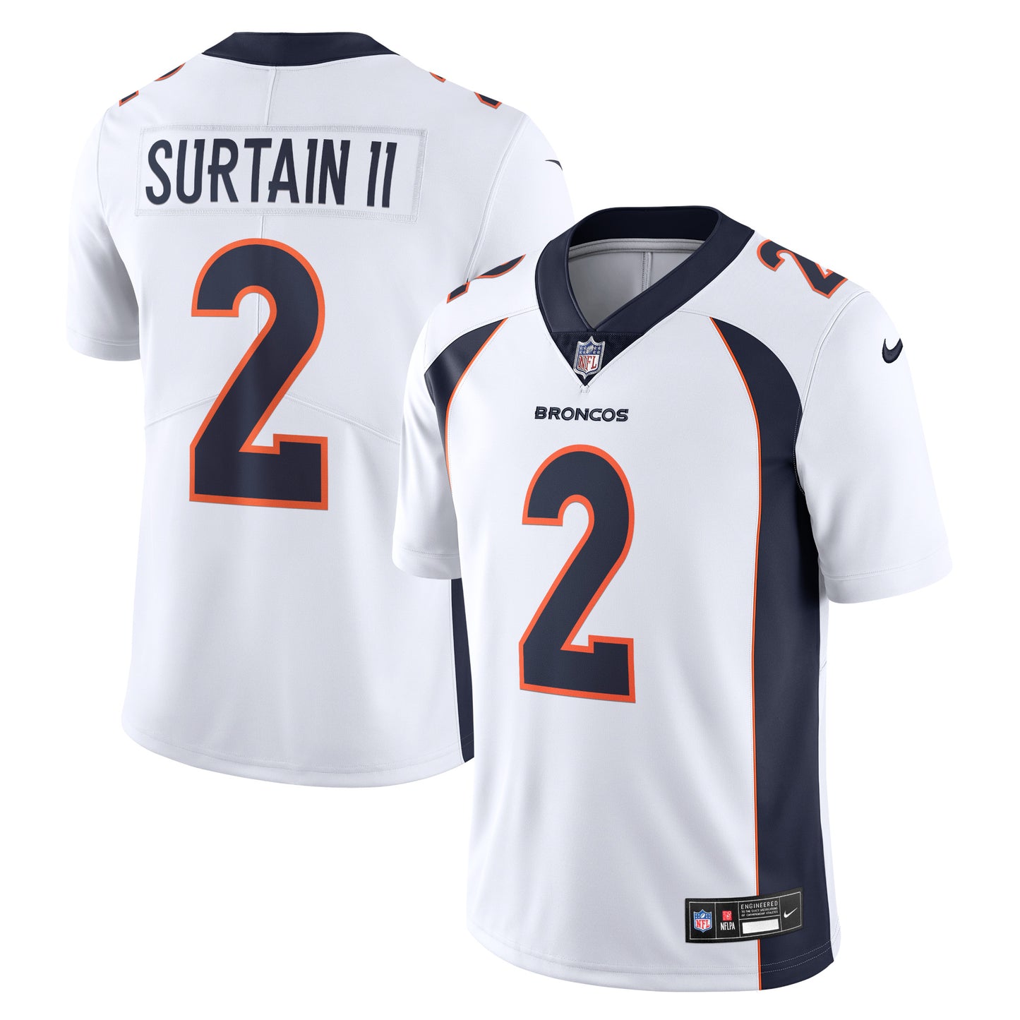 Patrick Surtain II Denver Broncos Nike Vapor Untouchable Limited Jersey - White