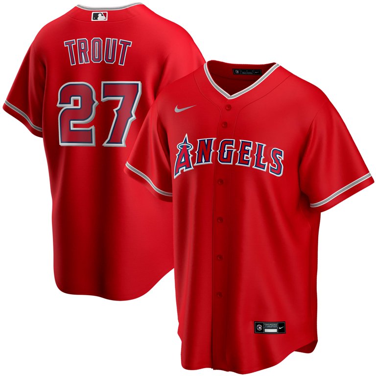 Men's Los Angeles Angels Mike Trout Red Alternate Replica Player Jersey