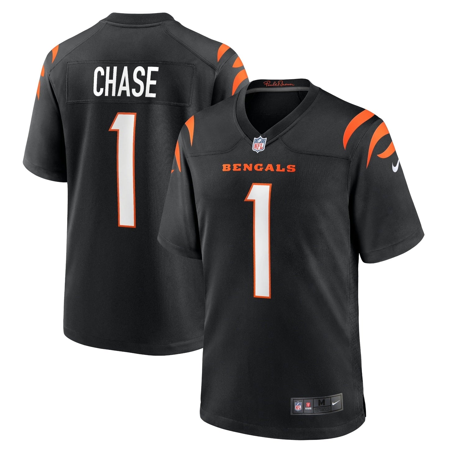 Men's Nike Ja'Marr Chase Black Cincinnati Bengals 2021 NFL Draft First Round Pick Game Jersey