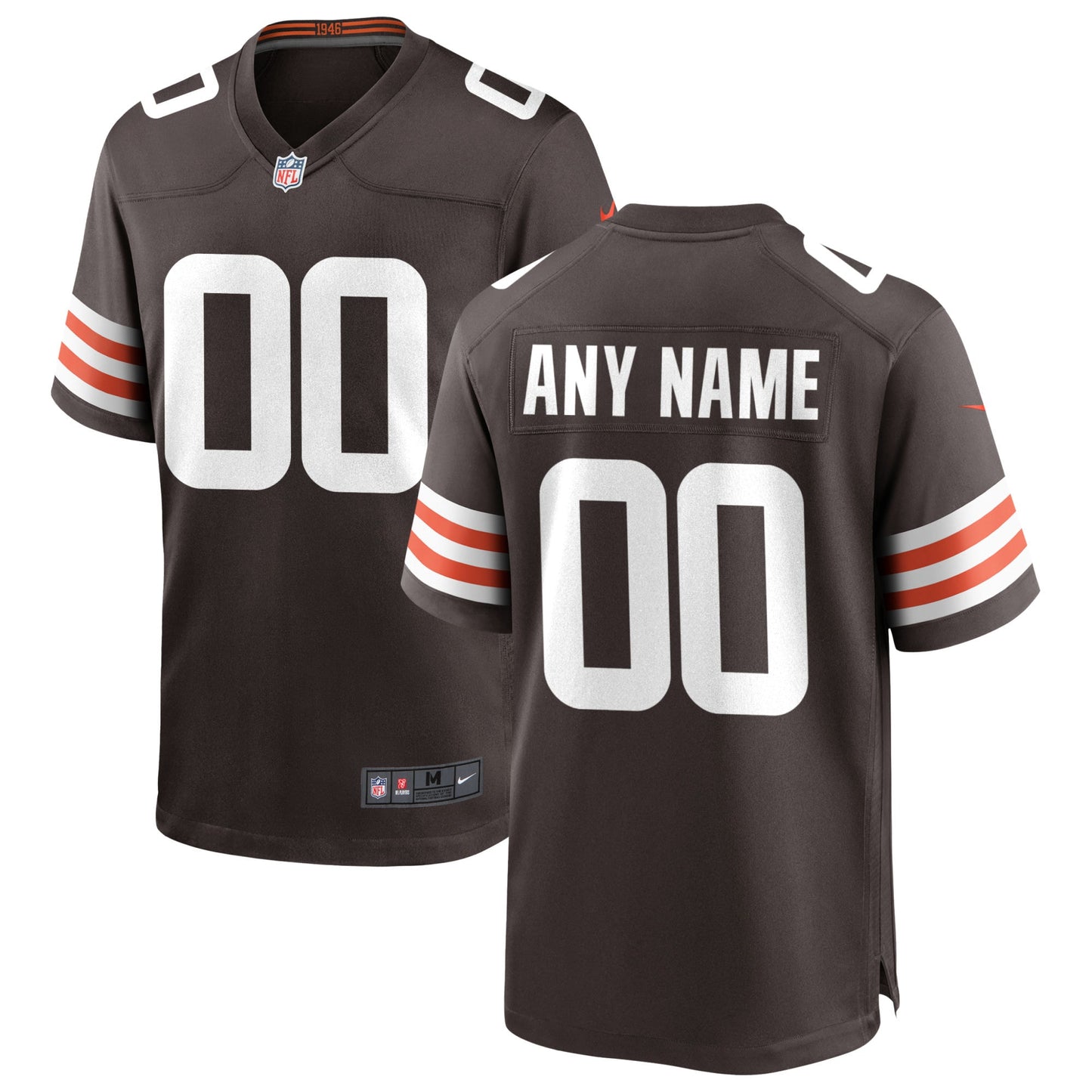 Nike Cleveland Browns Custom Game Jersey - Brown